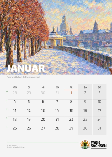 Preview: Wandkalender Heimat in Bildern (Sachsen)